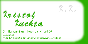 kristof kuchta business card